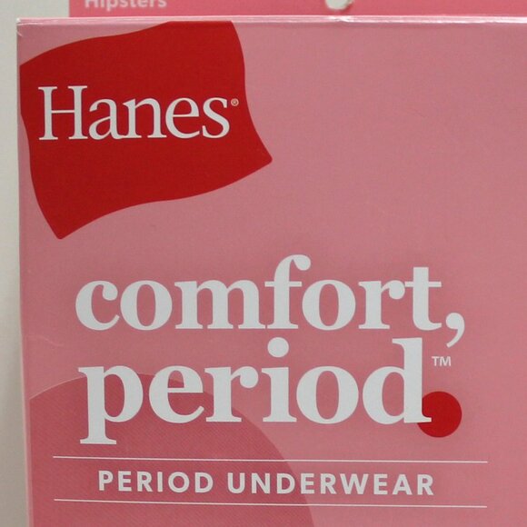 Hanes 4 Pair Girls Tagless Size 16 Hipster Moderate Absorbency Period Underwear - Picture 4 of 11